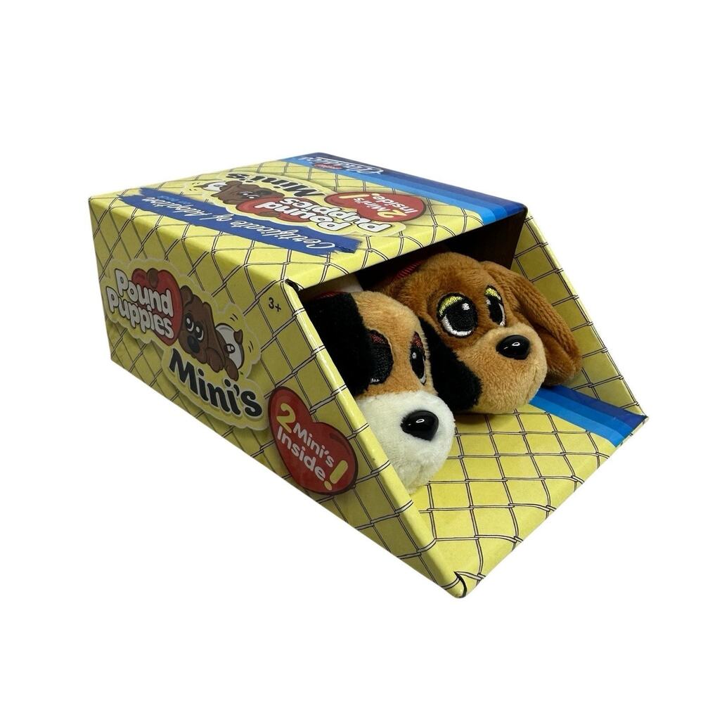 Pound Puppies Mini Classics Plush Stuffed Animals Set of 2 Puppies Dogs Toy New